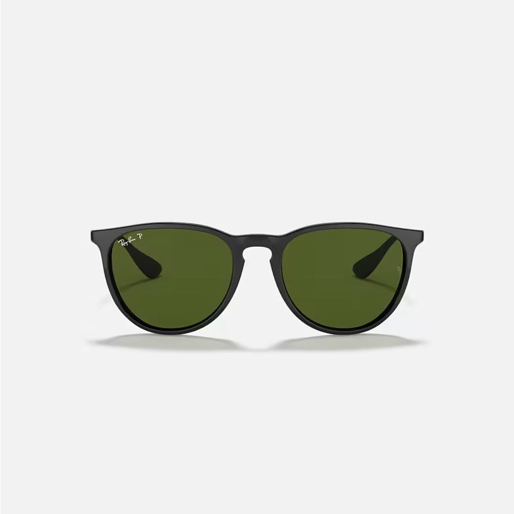 Ray-Ban Erika Classic Sunglasses with Green Lenses and Black Frame